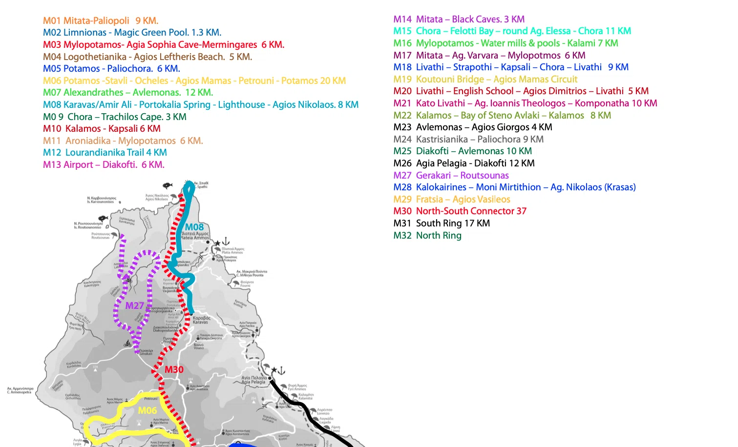 2016 Kythera Trails Map (my version) — image
